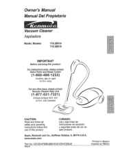 Kenmore 28615 Owners Manual
