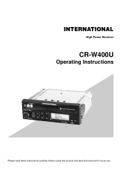 Panasonic CRW400U CRW400U User Guide