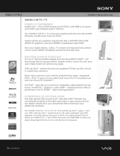 Sony VGC-LV170J Marketing Specifications