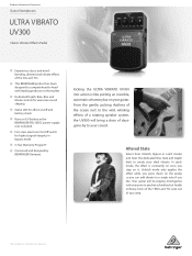 Behringer UV300 Product Information Document
