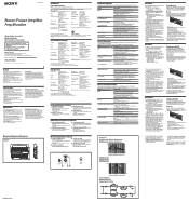 Sony XM-GTX1302 Operating instructions