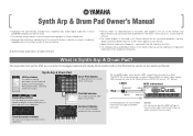 Yamaha Synth Owner's Manual