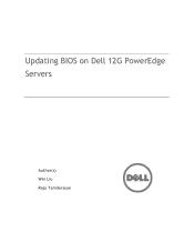 Dell PowerEdge SDS 100 Updating BIOS on Dell 12th-Generation PowerEdge Servers