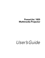 Epson PowerLite 1825 User's Guide