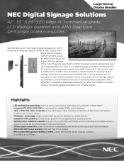 NEC V463-PC Specification Brochure
