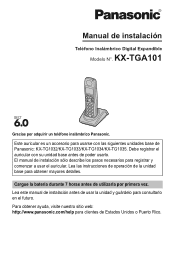 Panasonic KX-TGA101S - Cordless Extension Handset Manual