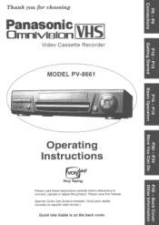 Panasonic PV8661 PV8661 User Guide