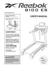 Reebok 8100 Es Treadmill English Manual