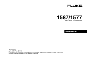Fluke 1587/MDT FC-NIST User Manual