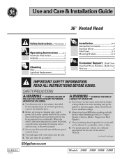 GE JV960SCBR Use and Care Manual