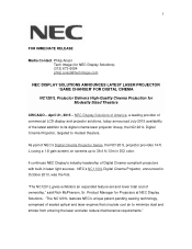 NEC NC1201L-IMS Launch Press Release