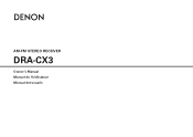 Denon DRA CX3 Owners Manual - Spanish