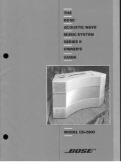 Bose CD2000 Owner's guide