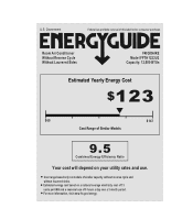 Frigidaire FFTH1222U2 Energy Guide