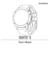 Garmin quatix 6 Titanium Owners Manual