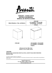 Avanti CF15046CE Instruction Manual