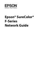 Epson SureColor F9200 Network Guide