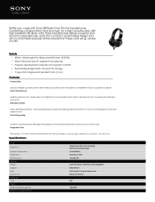 Sony MDR-XB600 Marketing Specifications