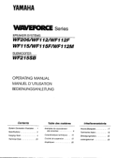 Yamaha WF215SB Owner's Manual (image)