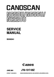 Canon CanoScan N656U Service Manual