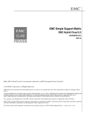 Dell VNX5100 Simple Support Matrix EMC Hybrid Cloud 2.5