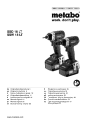 Metabo SSW 18 LTX 200 Operating Instructions 3