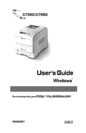 Oki C7350hdn Guide:  User's, Windows, C7350/7550