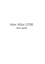 Acer Altos G700 Acer Altos G700 User's Guide