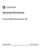 Lexmark XM1342 Universal Print Driver Version 2.0 White Paper