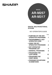 Sharp M317 AR-M257 | AR-317 Operation Manual Suite