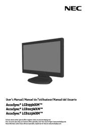 NEC ASLCD203WXM-BK AccuSync LCD193WXM, LCD203WXM, LCD223WXM User's Manual