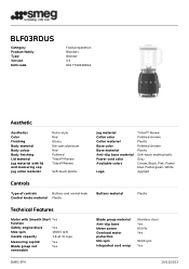 Smeg BLF03RDUS Product sheet