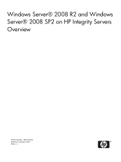 HP Integrity rx2800 Windows Server 2008 SP2 and Windows Server 2008 R2 Overview v7.0