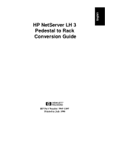 HP D5970A HP Netserver LH 3 Pedestal-to-Rack Guide