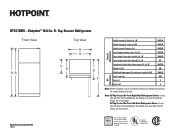 Hotpoint HTS17BBSLCC Dimensions