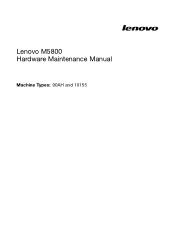 Lenovo M5800 Lenovo M5800 Hardware Maintenance Manual