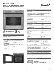Thermador MED301LWS Product Spec Sheet