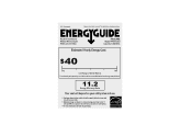 Frigidaire FFRE0533Q1 Energy Guide