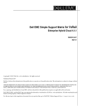 Dell VNX5200 Enterprise Hybrid Cloud 4.1.1 Simple Support Matrix for VxRail