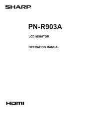 Sharp PN-R903A PN-R903A Operation Manual