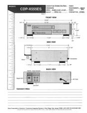 Sony CDP-X555ES Dimensions Diagram