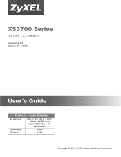 ZyXEL XS3700 Series User Guide