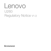 Lenovo U260 Laptop Regulatory Notice V1.0 - IdeaPad U260
