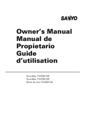 Sanyo FWSB415E Owners Manual