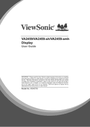 ViewSonic VA2459-smh VA2459-SMH User Guide English