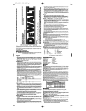 Dewalt D28770 Instruction Manual