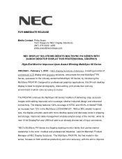 NEC PA241W-BK PA241W-BK : press release