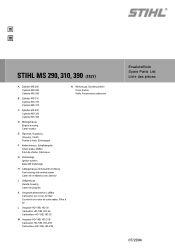 Stihl MS 290 STIHL FARM BOSS Parts List