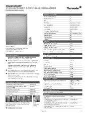 Thermador DWHD860RFP Product Specs