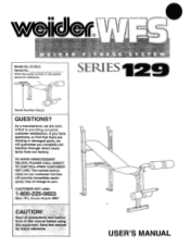 Weider Wfs Series 129 Bench English Manual